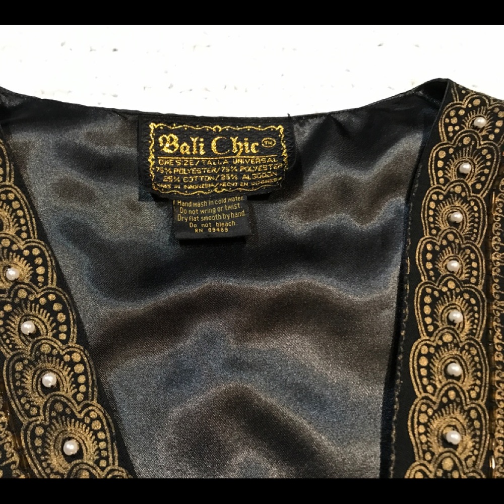 Bali Chic Beaded Vest One Size/Talla - Picture 4 of 5